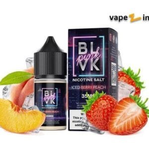 سالت توت فرنگی هلو یخ بی ال وی کی BLVK berry Peach Iced