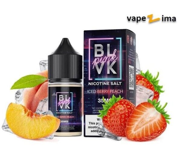 سالت توت فرنگی هلو یخ بی ال وی کی BLVK berry Peach Iced